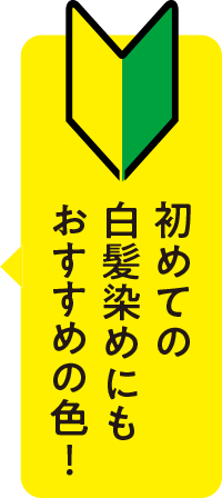 初めての白髪染めにもおすすめの色！
